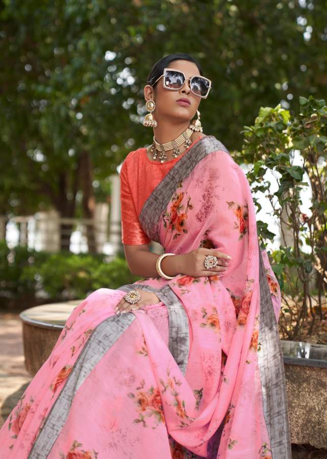 Shangrila New Kanchana Festive Wear Designer 25 Linen Cotton Saree Collection